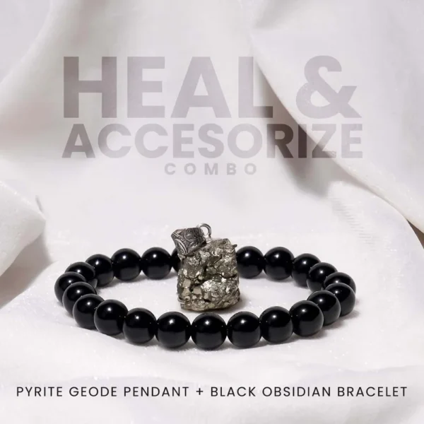 Black Obsidian Crystal Bracelet - Image 3
