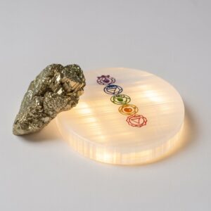 pyrites with selenite plate combo